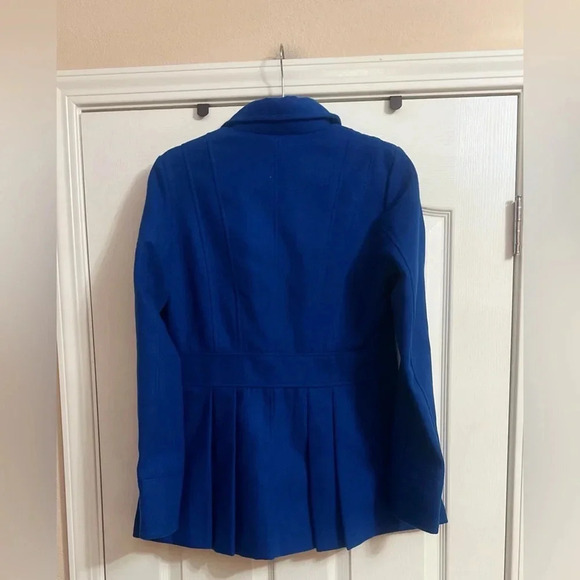 NWOT-DELIAS Blue Pleated Button Down Coat Y2K.‎ Size Medium. - Picture 7 of 9